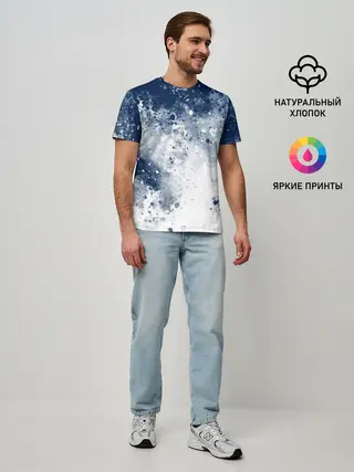 Мужская базовая футболка / Чернильные капли