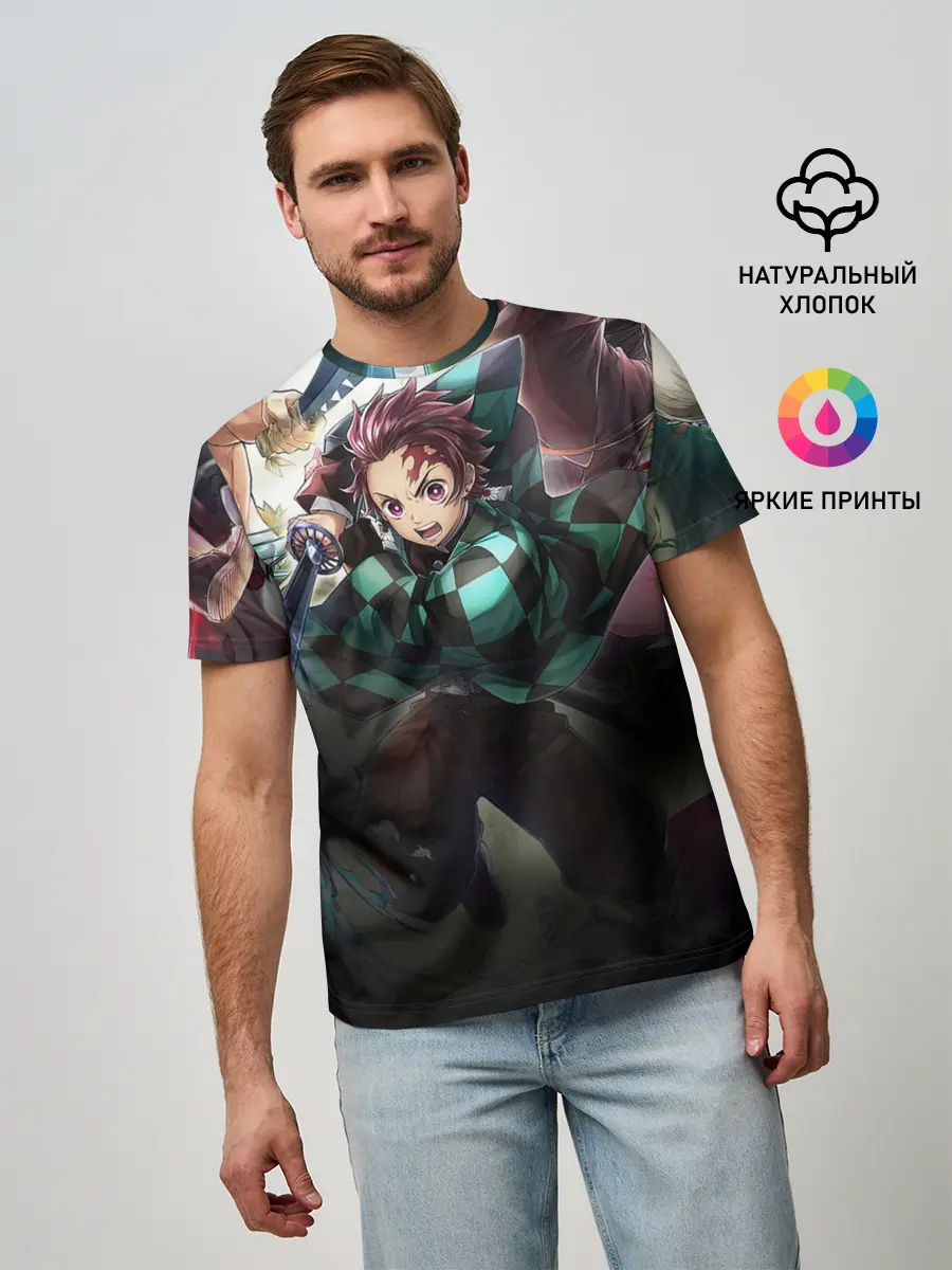 Мужская базовая футболка / КЛИНОК РАССЕКАЮЩИЙ ДЕМОНОВ