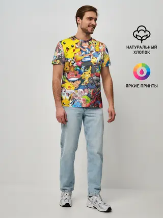 Мужская базовая футболка / Pokemon