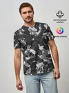 Мужская базовая футболка / Gray Camouflage