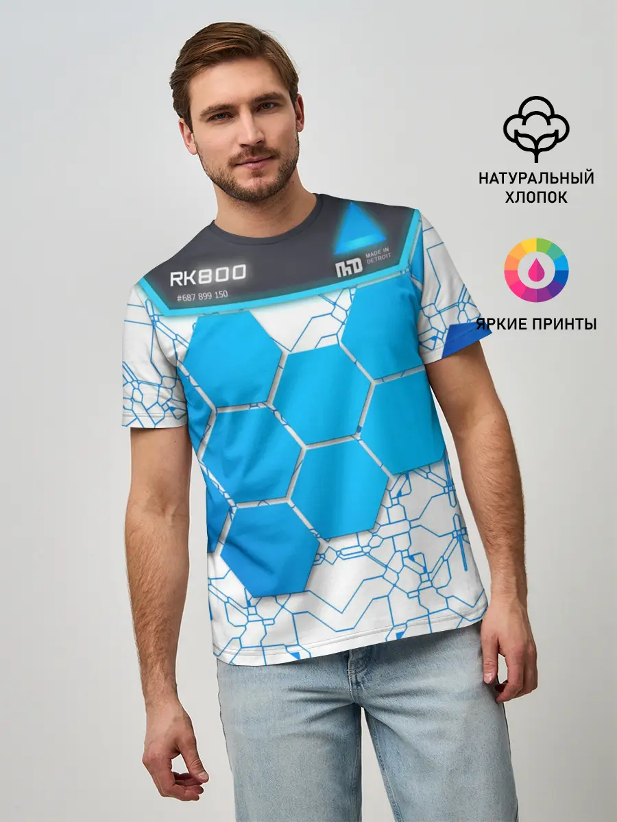 Мужская базовая футболка / Detroit: become human RK800