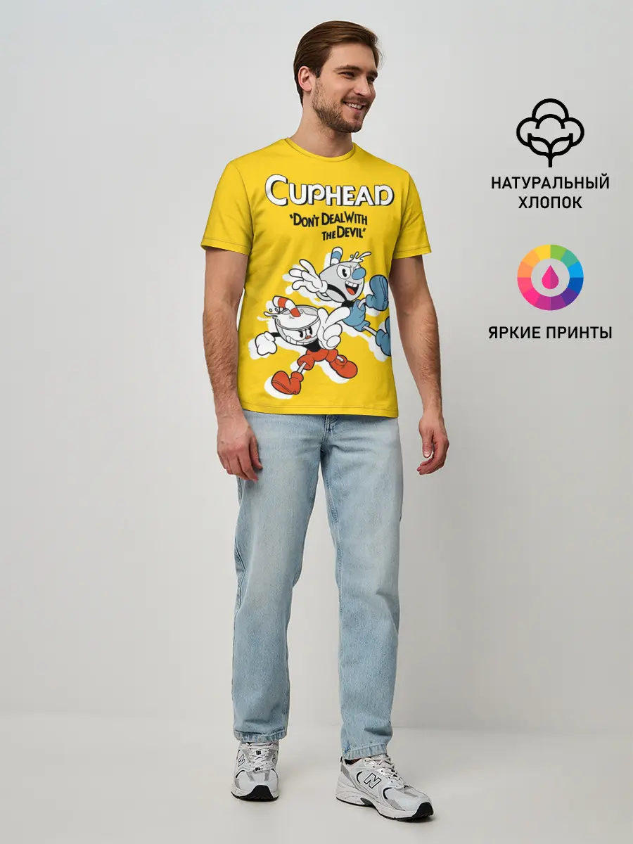 Мужская базовая футболка / Cuphead