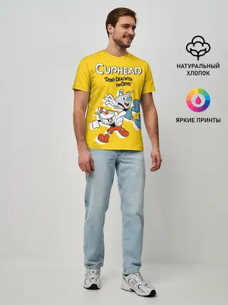 Мужская базовая футболка / Cuphead