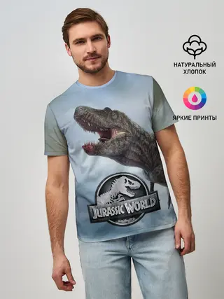 Мужская базовая футболка / Jurassic World | Мир Юрского периода