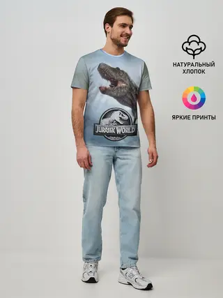 Мужская базовая футболка / Jurassic World | Мир Юрского периода