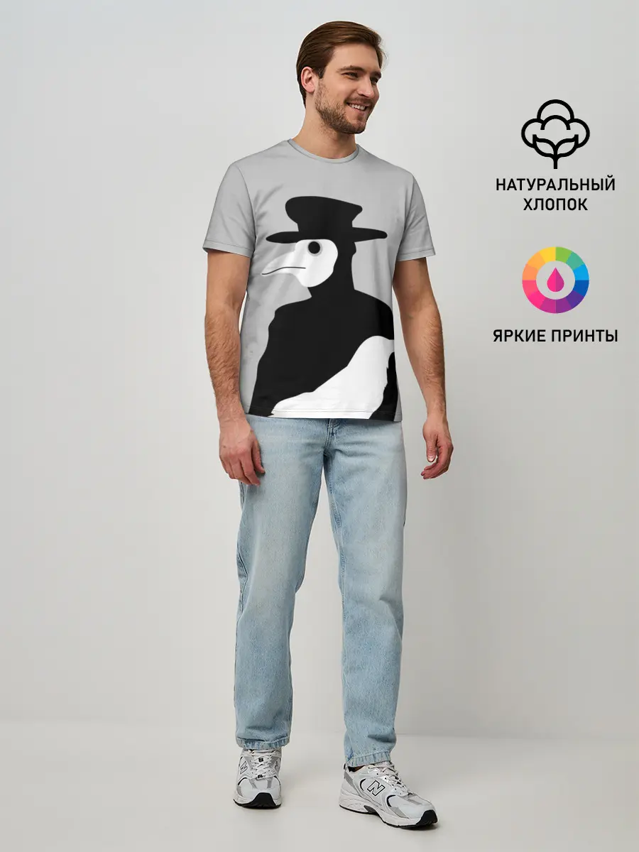 Мужская базовая футболка / Чумной доктор