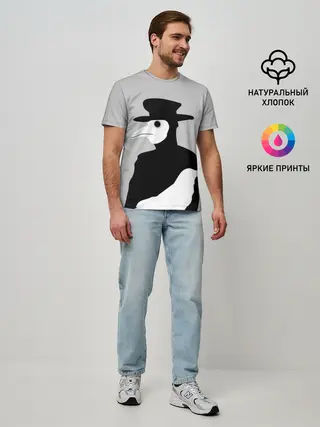 Мужская базовая футболка / Чумной доктор