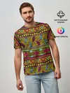 Мужская базовая футболка / Этнический орнамент