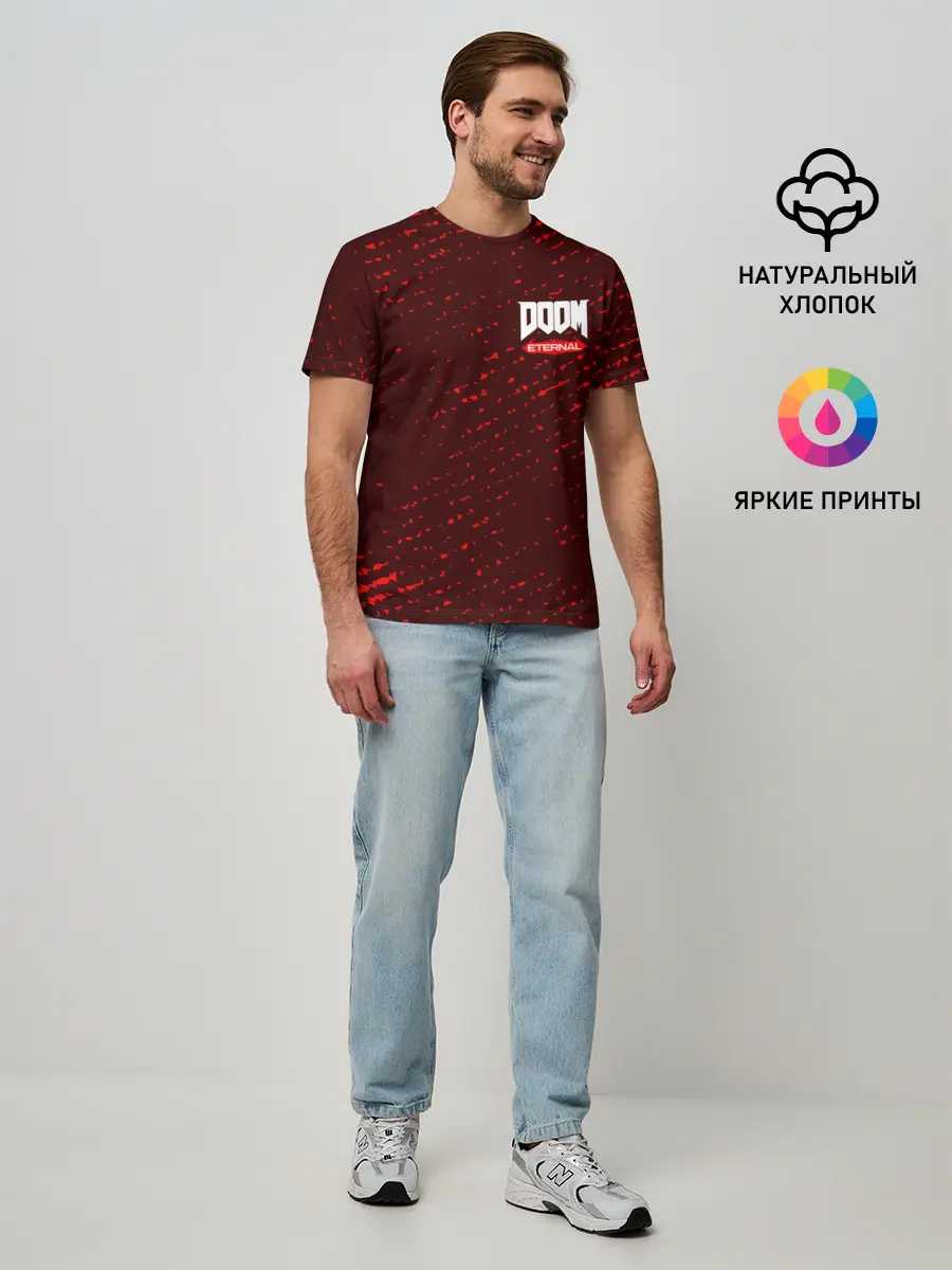 Мужская базовая футболка / DOOM ETERNAL / ДУМ ЭТЕРНАЛ
