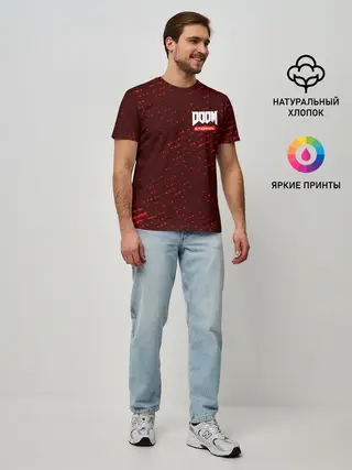 Мужская базовая футболка / DOOM ETERNAL / ДУМ ЭТЕРНАЛ