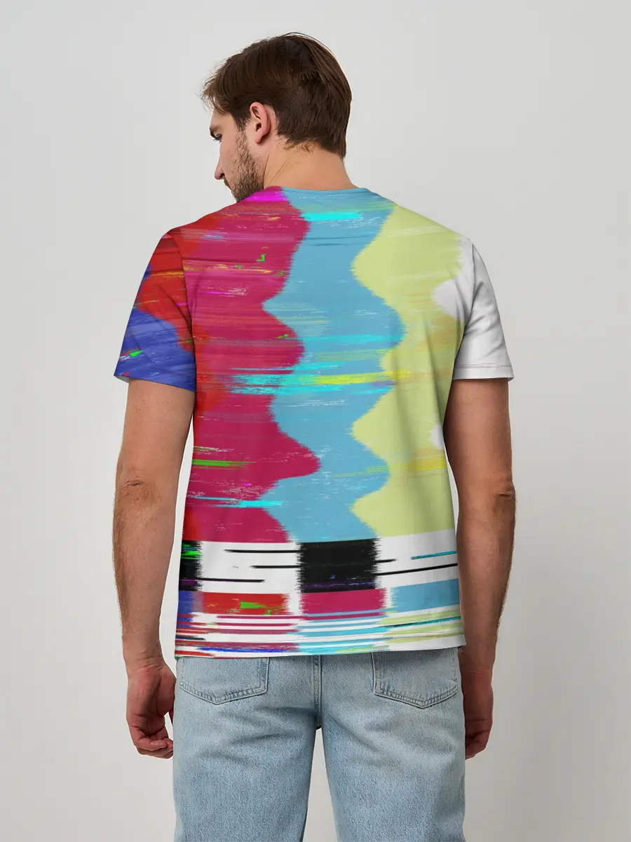 Мужская базовая футболка / TV glitch