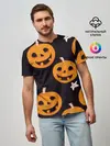 Мужская базовая футболка / Весёлые тыквы