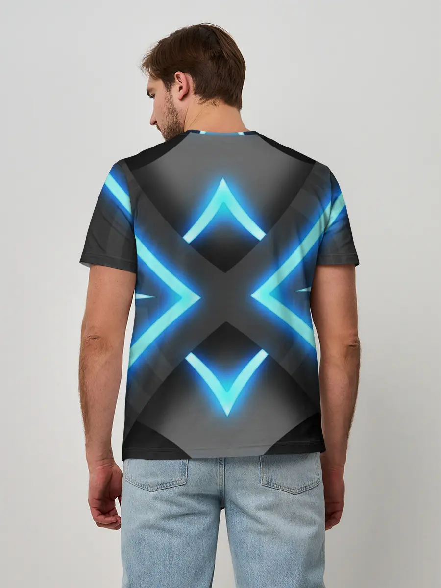 Мужская базовая футболка / НЕОНОВЫЕ СТРЕЛКИ 3D