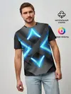 Мужская базовая футболка / НЕОНОВЫЕ СТРЕЛКИ 3D