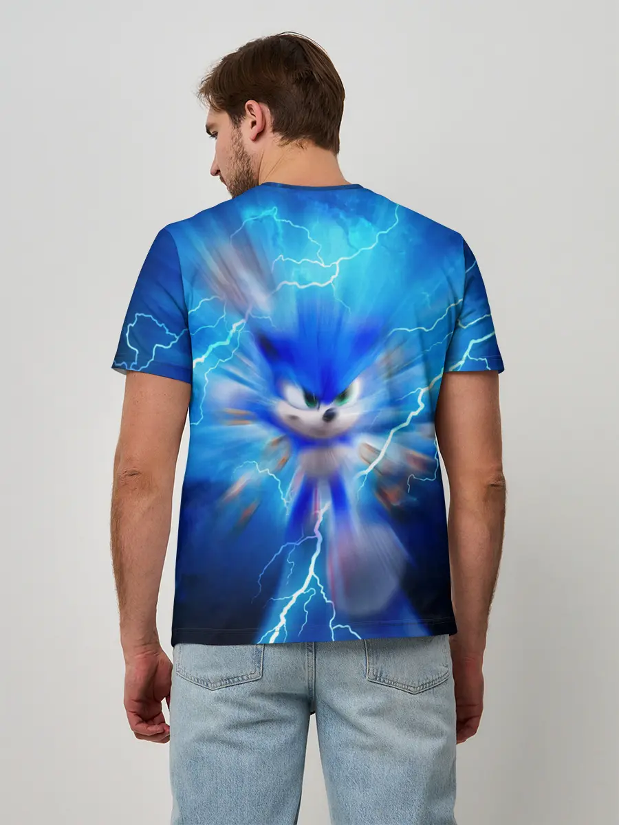 Мужская базовая футболка / SONIC | СИНИЙ ЁЖ