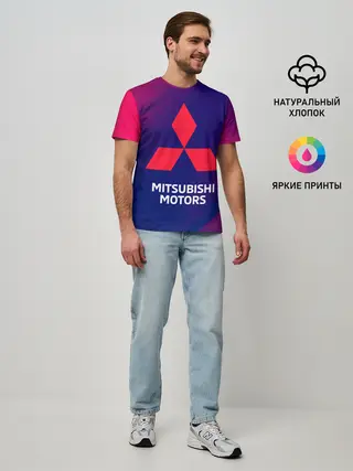 Мужская базовая футболка / MITSUBISHI / МИТСУБИСИ