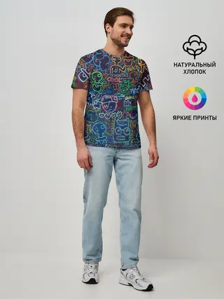 Мужская базовая футболка / Арт