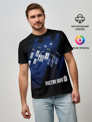 Мужская базовая футболка / Доктор Кто