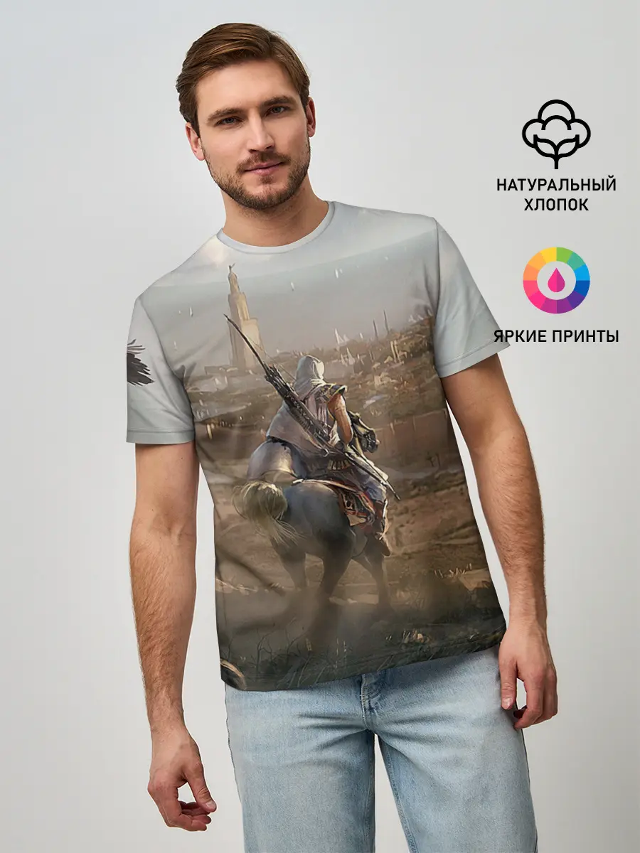 Мужская базовая футболка / Байек на коне