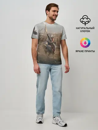 Мужская базовая футболка / Байек на коне