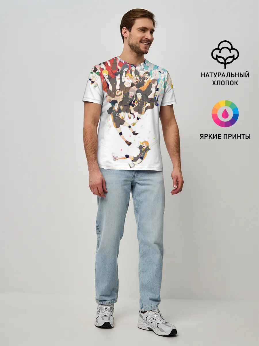 Мужская базовая футболка / Все герои Haikyuu