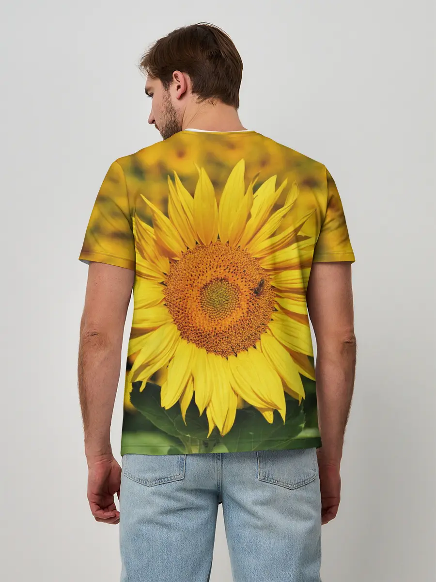Мужская базовая футболка / Подсолнух