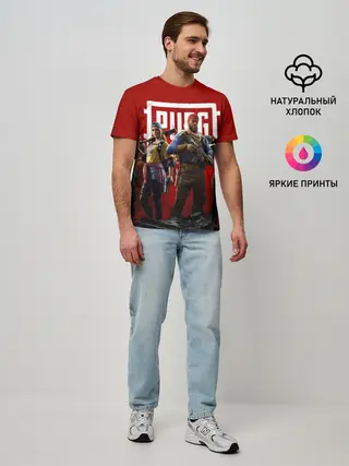 Мужская базовая футболка / ПАБГ КОРОЛЕВСКАЯ БИТВА / PUBG