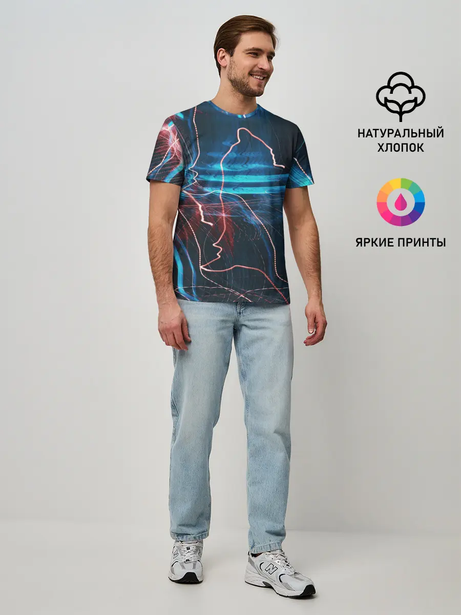 Мужская базовая футболка / Freeze Light digital art