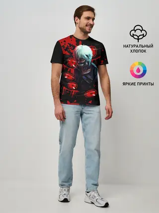 Мужская базовая футболка / Kaneki | Токийский Гуль