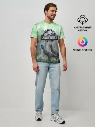 Мужская базовая футболка / Jurassic World | Мир Юрского периода