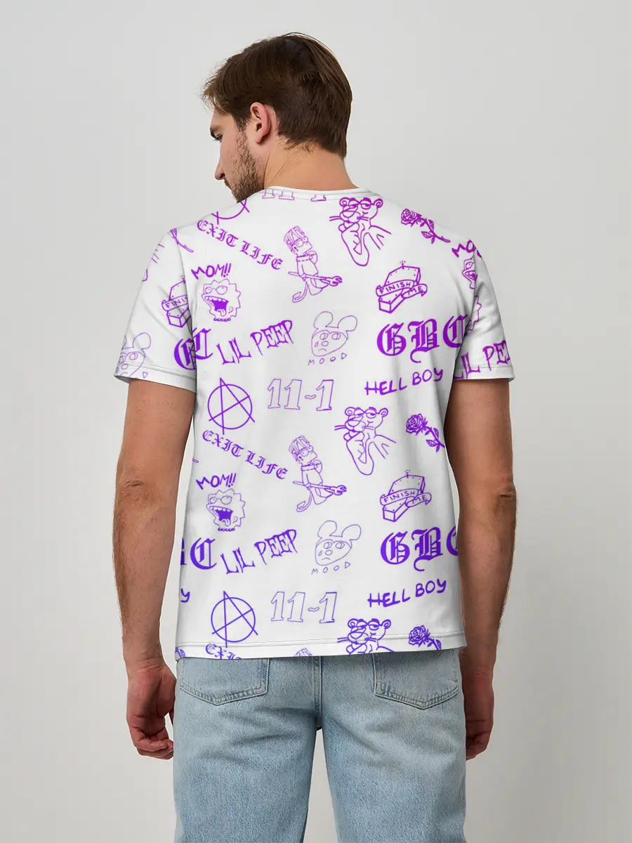 Мужская базовая футболка / LIL PEEP