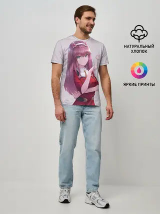 Мужская базовая футболка / Darling heart