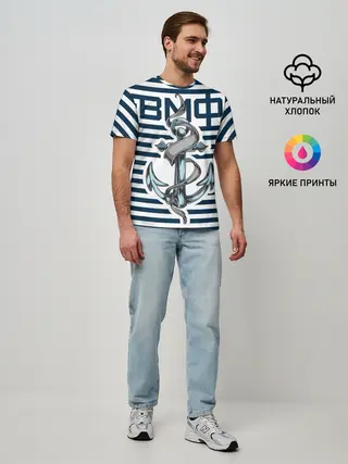Мужская базовая футболка / Якорь ВМФ