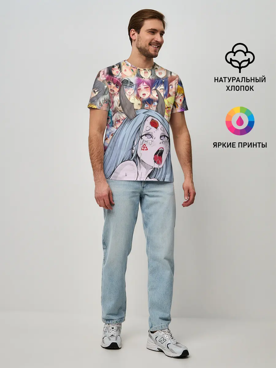 Мужская базовая футболка / KAGUYA AHEGAO | КАГУЯ АХЕГАО