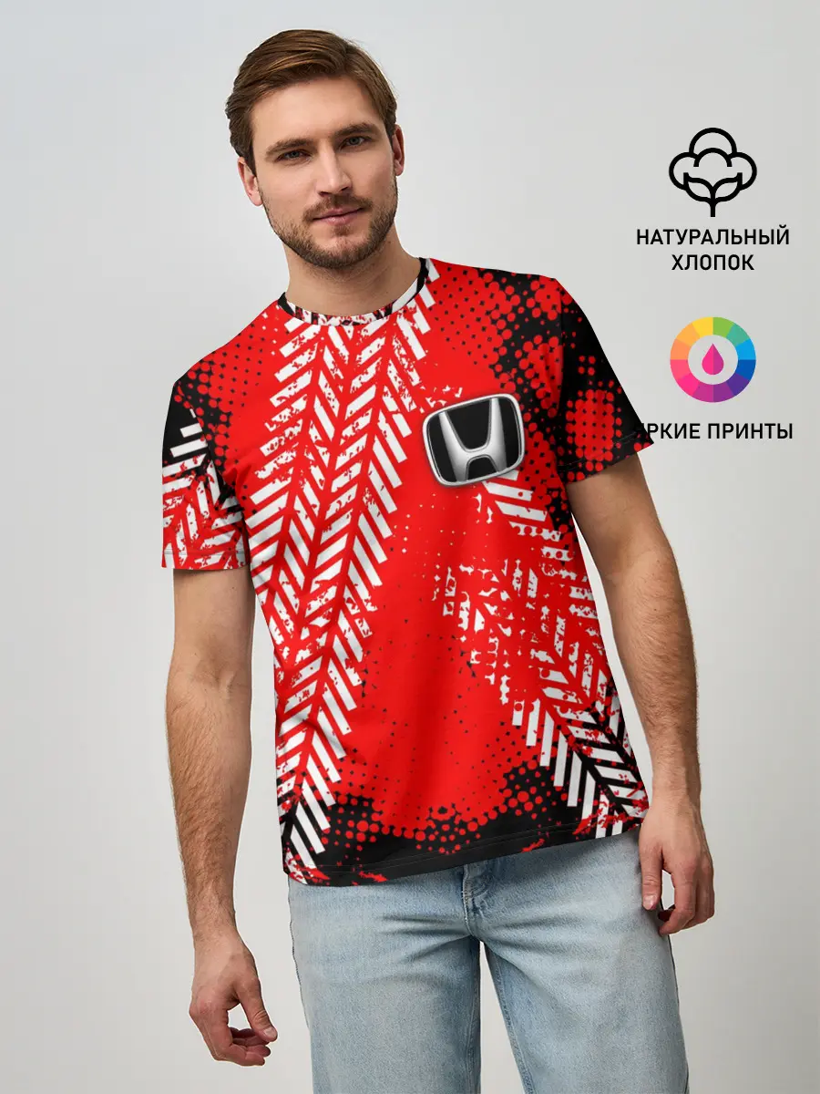 Мужская базовая футболка / HONDA