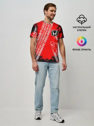 Мужская базовая футболка / HONDA