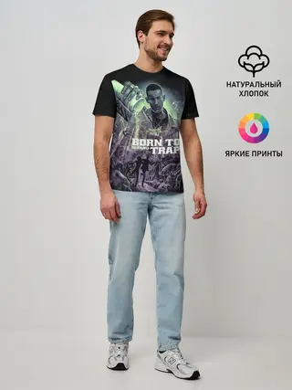 Мужская базовая футболка / KIZARU BORN TO TRAP