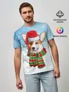 Мужская базовая футболка / Новогодний Корги / New Years Corgi