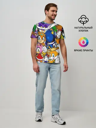 Мужская базовая футболка / КИБЕР СОНИК | CYBER SONIC ROBOT