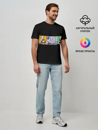 Мужская базовая футболка / Genshin Impact - Полоса