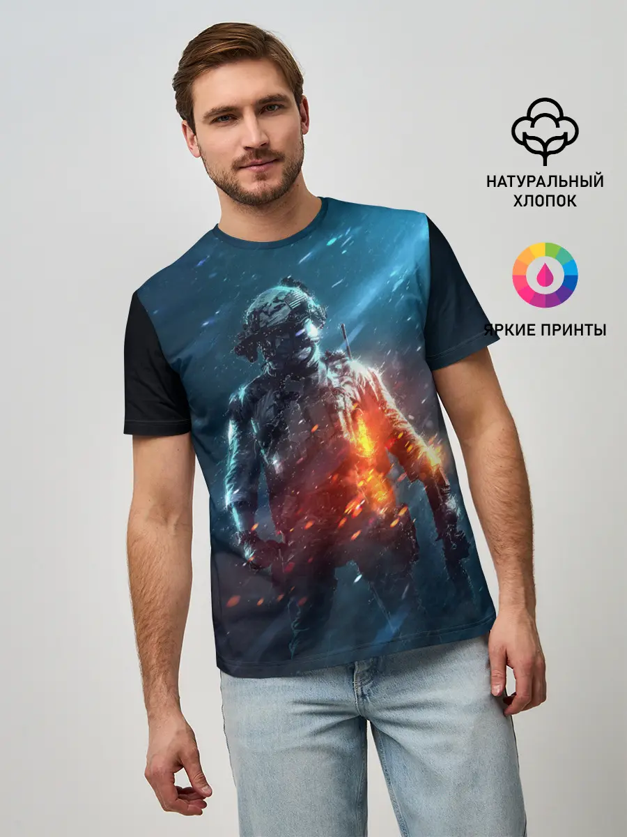 Мужская базовая футболка / BATTLEFIELD / Батлфилд