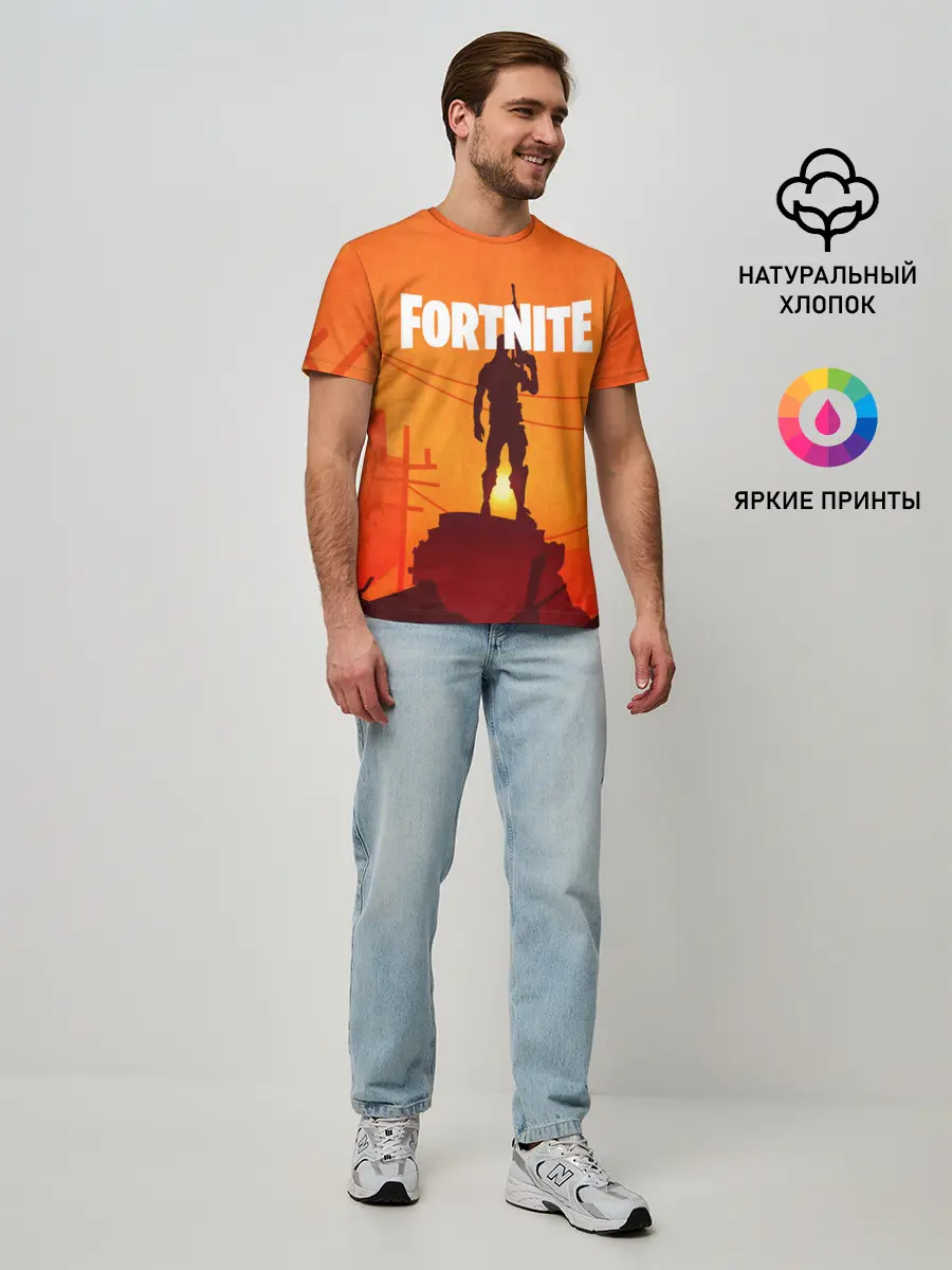 Мужская базовая футболка / Fortnite.