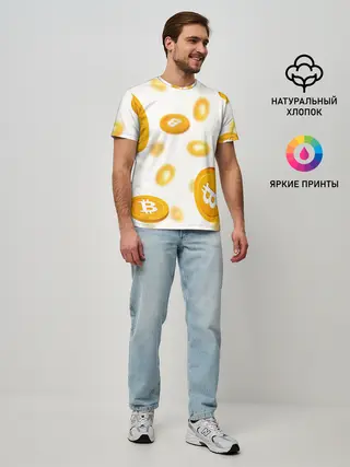 Мужская базовая футболка / BITCOIN КРИПТОВАЛЮТА | CRYPTOCURRENCIES