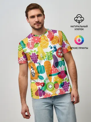 Мужская базовая футболка / овощи