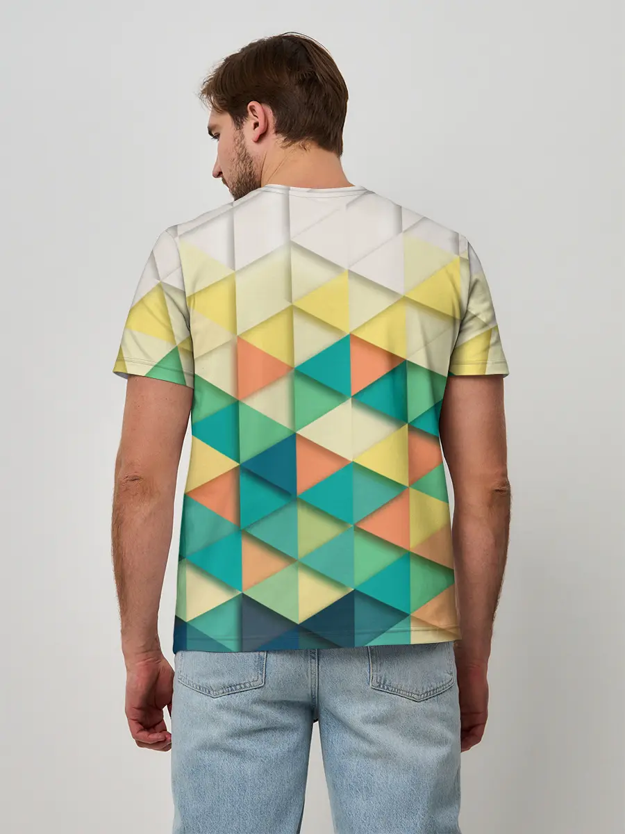Мужская базовая футболка / Ромбики