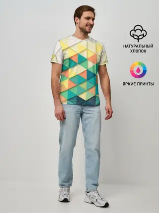 Мужская базовая футболка / Ромбики