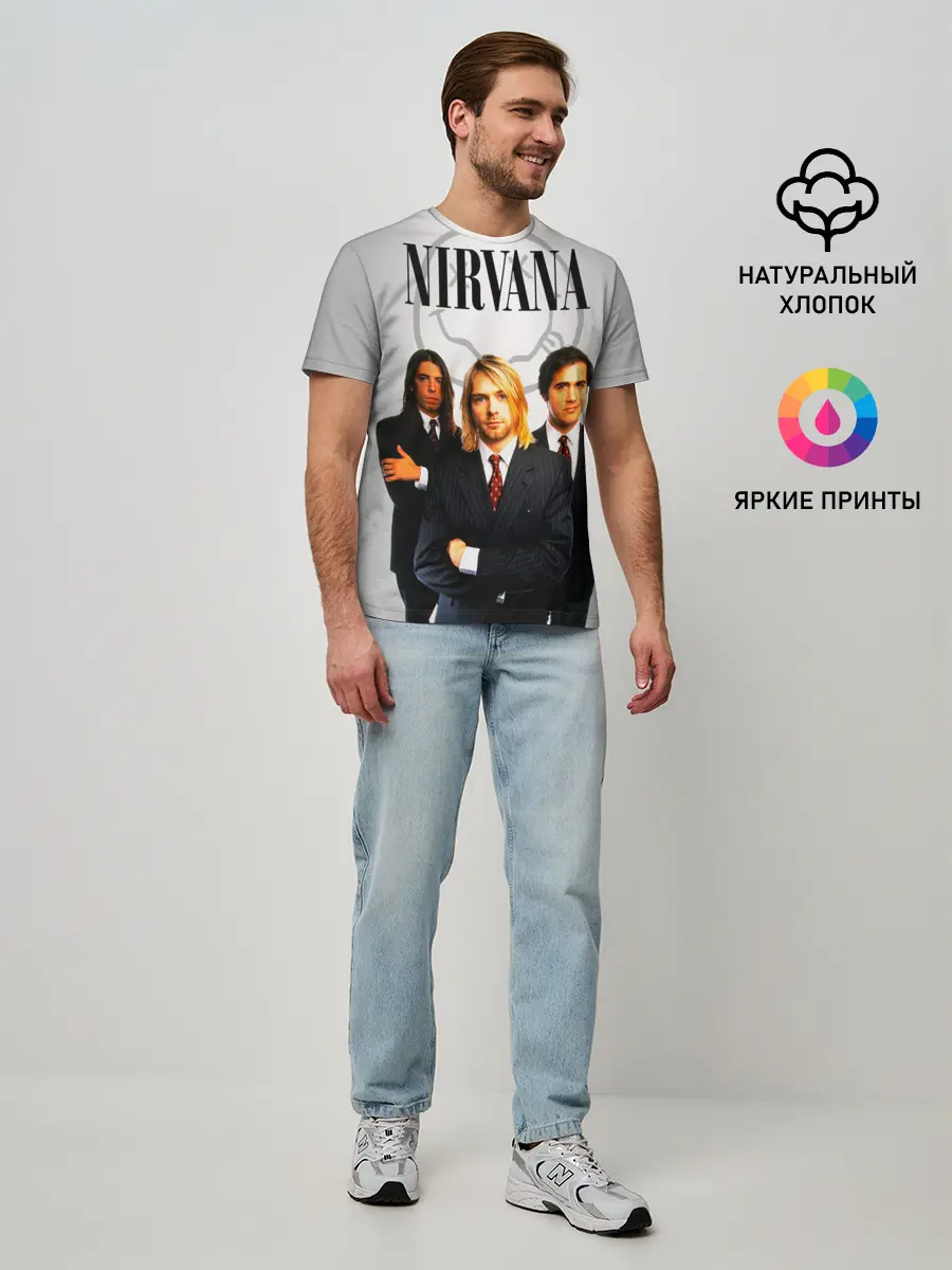 Мужская базовая футболка / Nirvana