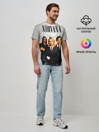 Мужская базовая футболка / Nirvana