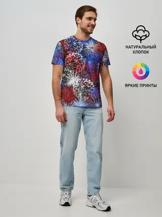 Мужская базовая футболка / Салют