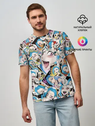 Мужская базовая футболка / Jinx Ahegao